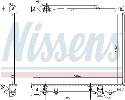 Radiateur moteur (Radiateur de refroidissement) NISSENS 641776