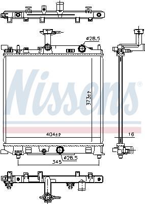 Radiateur moteur (Radiateur de refroidissement) NISSENS ref. 641777