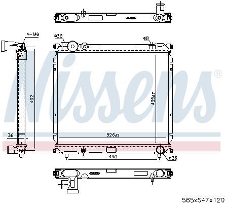 Radiateur moteur (Radiateur de refroidissement) NISSENS 64179