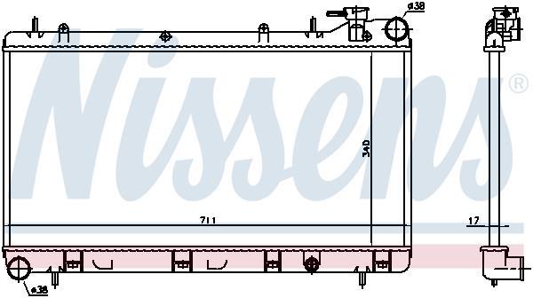 Radiateur moteur (Radiateur de refroidissement) NISSENS 64185