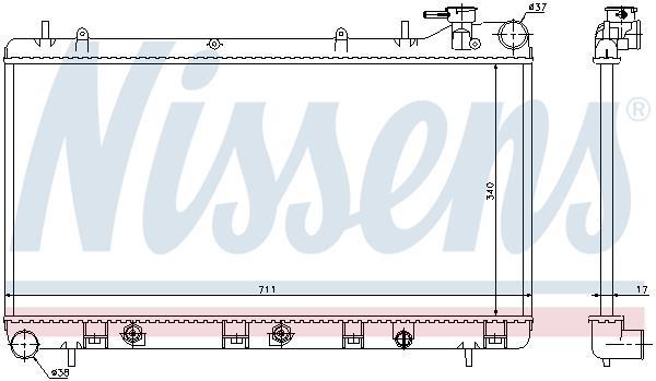 Radiateur moteur (Radiateur de refroidissement) NISSENS 64186