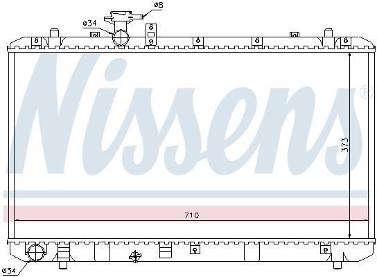 Radiateur moteur (Radiateur de refroidissement) NISSENS 64197
