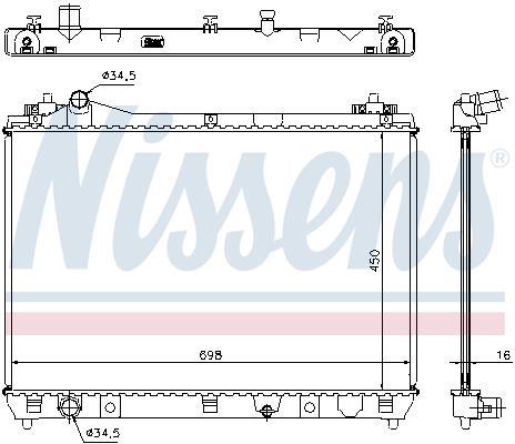 Radiateur moteur (Radiateur de refroidissement) NISSENS 64200