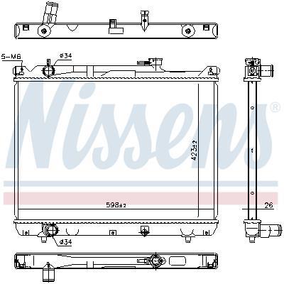Radiateur moteur (Radiateur de refroidissement) NISSENS 64206