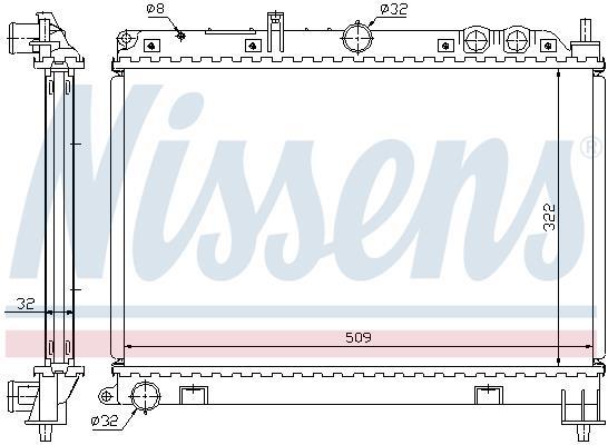 Radiateur moteur (Radiateur de refroidissement) NISSENS 64210A