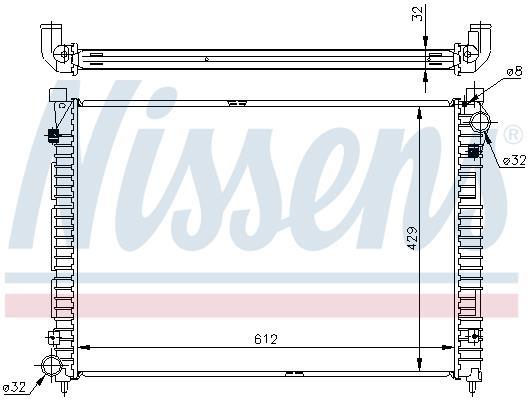 Radiateur moteur (Radiateur de refroidissement) NISSENS 64301A
