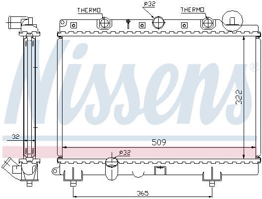 Radiador motor NISSENS 64305A