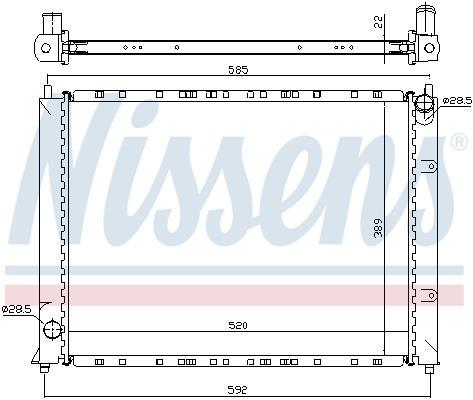 Radiateur moteur (Radiateur de refroidissement) NISSENS 64307A