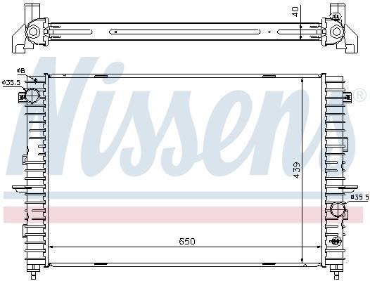 Radiateur moteur (Radiateur de refroidissement) NISSENS 64313A