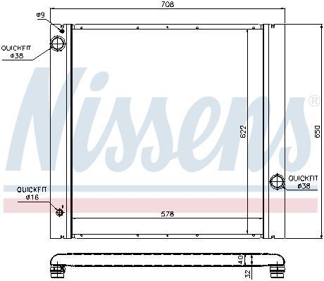 Radiateur moteur (Radiateur de refroidissement) NISSENS 64314