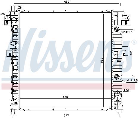 Radiateur moteur (Radiateur de refroidissement) NISSENS 64316