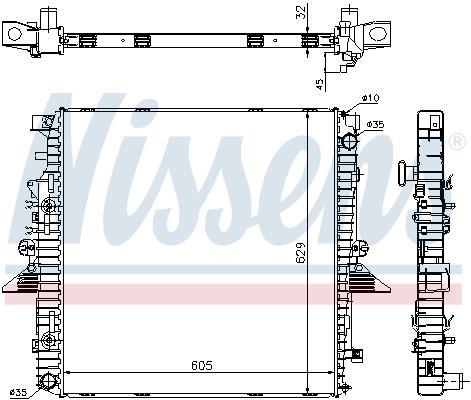 Radiador motor NISSENS 64320A