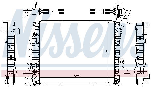Radiateur moteur (Radiateur de refroidissement) NISSENS 64321A