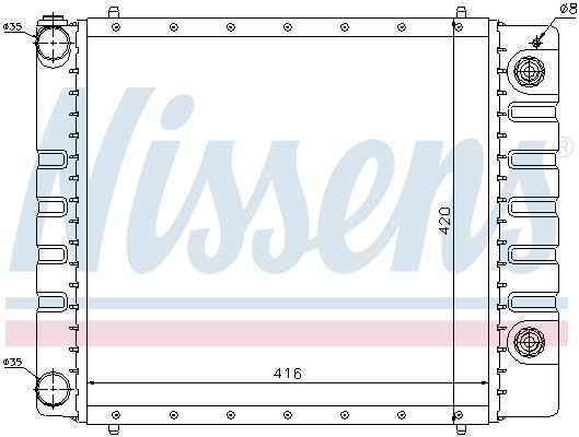 Radiateur moteur (Radiateur de refroidissement) NISSENS 64328