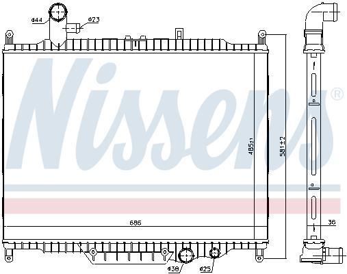 Radiador motor NISSENS 64332