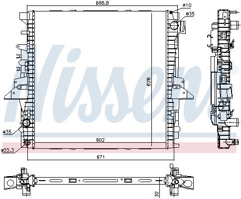 Radiateur moteur (Radiateur de refroidissement) NISSENS 64333