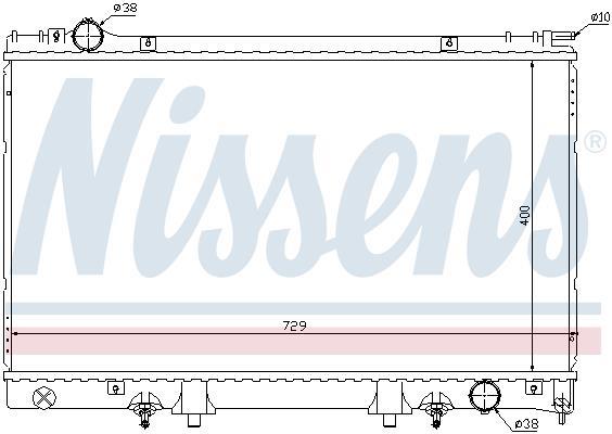 Radiateur moteur (Radiateur de refroidissement) NISSENS ref. 645951
