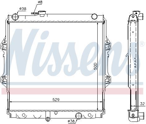 Radiateur moteur (Radiateur de refroidissement) NISSENS 64598A