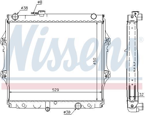 Radiateur moteur (Radiateur de refroidissement) NISSENS 64599A