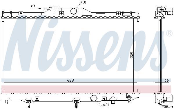 Radiateur moteur (Radiateur de refroidissement) NISSENS 646281