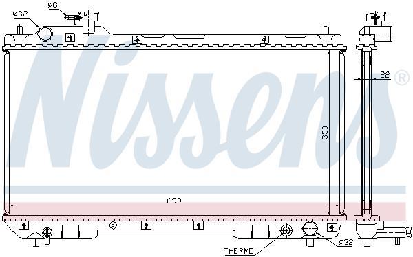 Radiateur moteur (Radiateur de refroidissement) NISSENS 64629A