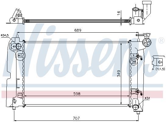 Radiateur moteur (Radiateur de refroidissement) NISSENS 646321