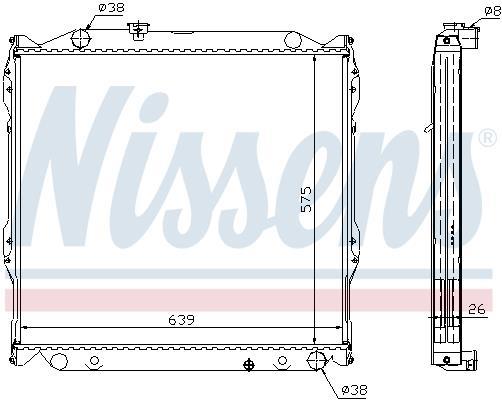 Radiateur moteur (Radiateur de refroidissement) NISSENS 64636A