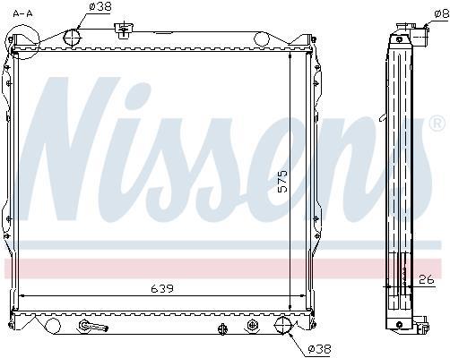 Radiateur moteur (Radiateur de refroidissement) NISSENS 64637A