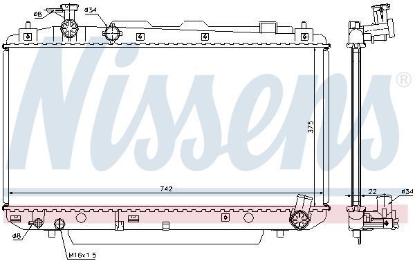 Radiateur moteur (Radiateur de refroidissement) NISSENS 64639A