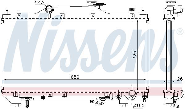 Radiateur moteur (Radiateur de refroidissement) NISSENS 64642A