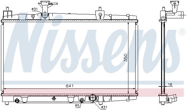 Radiateur moteur (Radiateur de refroidissement) NISSENS 64645A