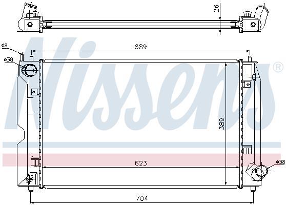 Radiateur moteur (Radiateur de refroidissement) NISSENS 64647A