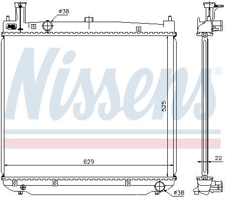 Radiateur moteur (Radiateur de refroidissement) NISSENS 64649A