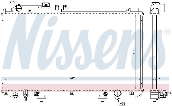Radiateur moteur (Radiateur de refroidissement) NISSENS 64658