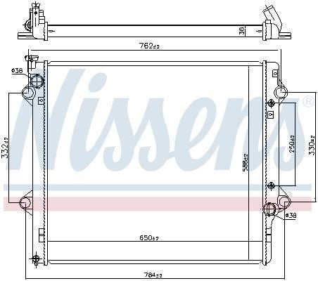 Radiateur moteur (Radiateur de refroidissement) NISSENS 64661