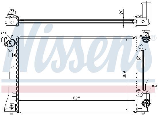 Radiador motor NISSENS 64667A