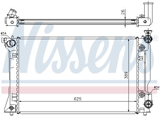 Radiateur moteur (Radiateur de refroidissement) NISSENS 64668A