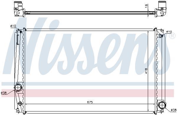 Radiateur moteur (Radiateur de refroidissement) NISSENS 64678A