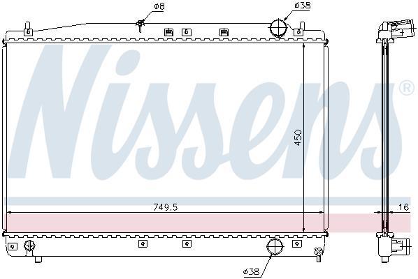 Radiateur moteur (Radiateur de refroidissement) NISSENS 646802