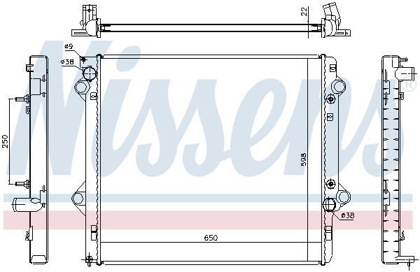 Radiateur moteur (Radiateur de refroidissement) NISSENS 646805