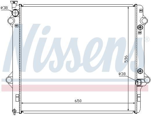 Radiador motor NISSENS 646806