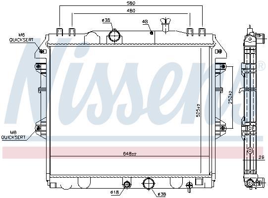 Radiateur moteur (Radiateur de refroidissement) NISSENS 646807