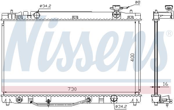 Radiateur moteur (Radiateur de refroidissement) NISSENS ref. 646808