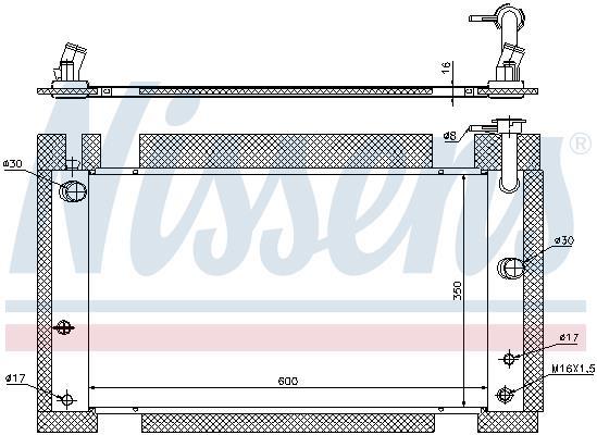 Radiateur moteur (Radiateur de refroidissement) NISSENS 646809
