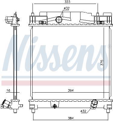 Radiateur moteur (Radiateur de refroidissement) NISSENS 646816