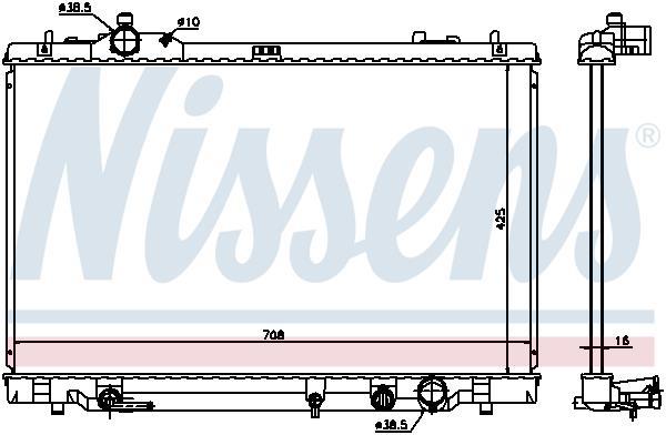 Radiateur moteur (Radiateur de refroidissement) NISSENS 646819
