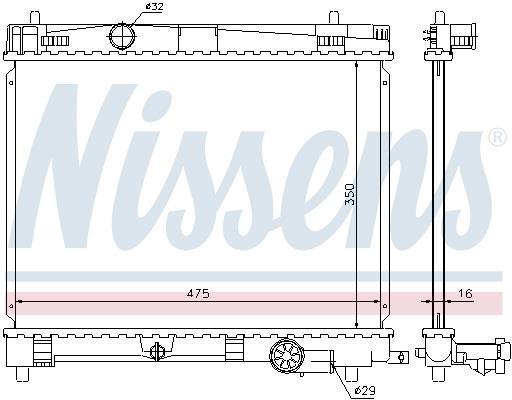 Radiador motor NISSENS 646823