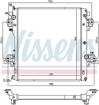 Radiateur moteur (Radiateur de refroidissement) NISSENS 646824