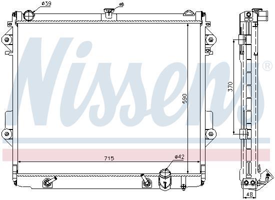 Radiateur moteur (Radiateur de refroidissement) NISSENS 646827