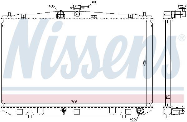 Radiateur moteur (Radiateur de refroidissement) NISSENS 646833